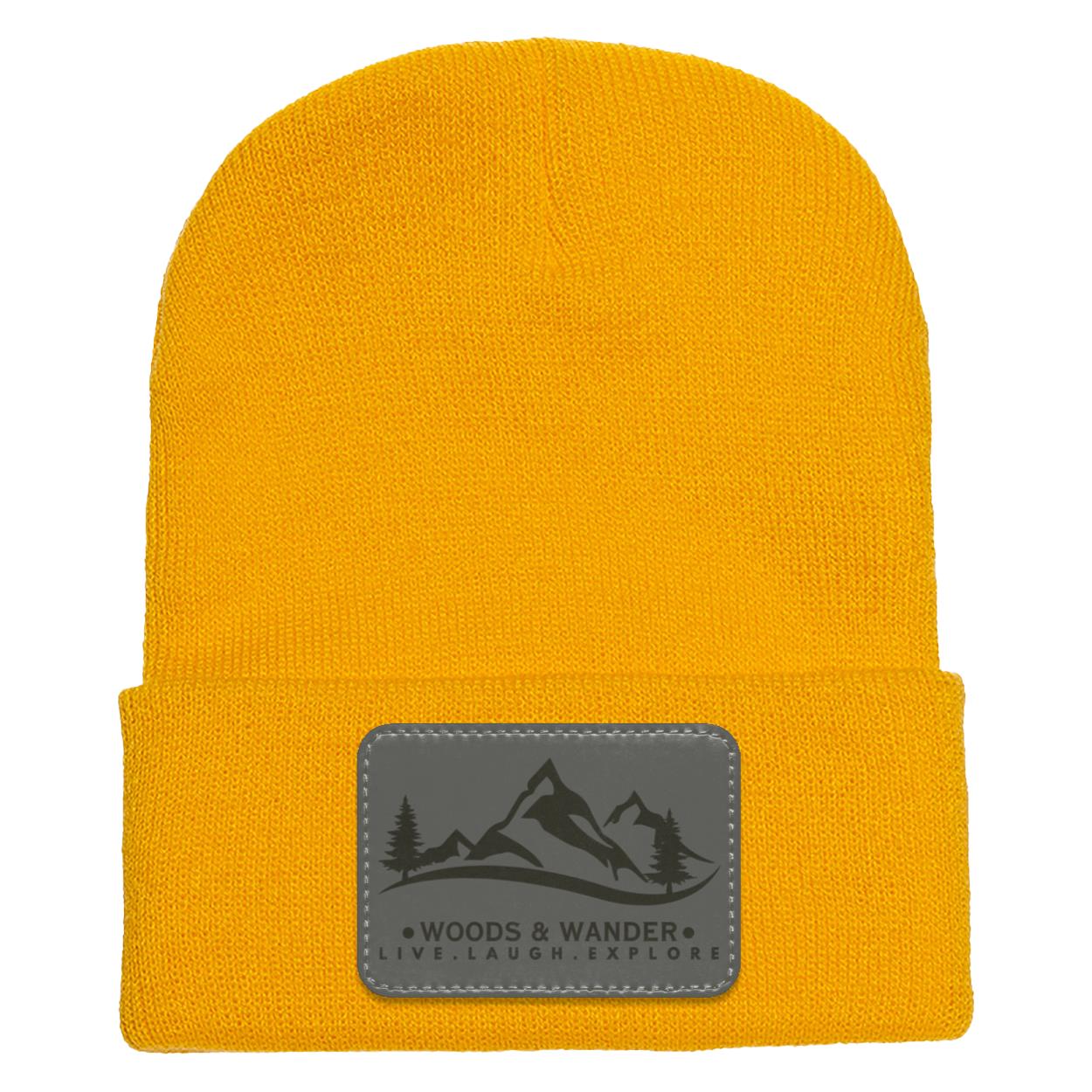 Grey Logo Adult Cuffed Knit Beanie