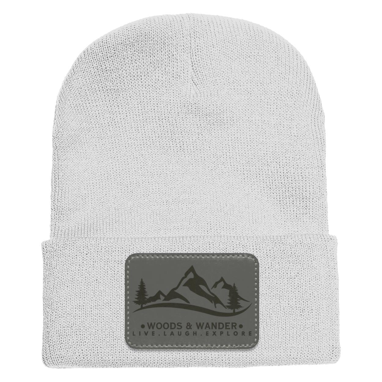 Grey Logo Adult Cuffed Knit Beanie