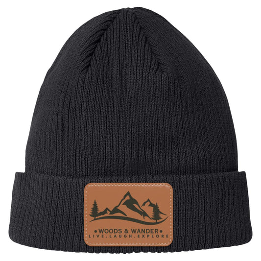 Brown Logo Champion Cuff Beanie