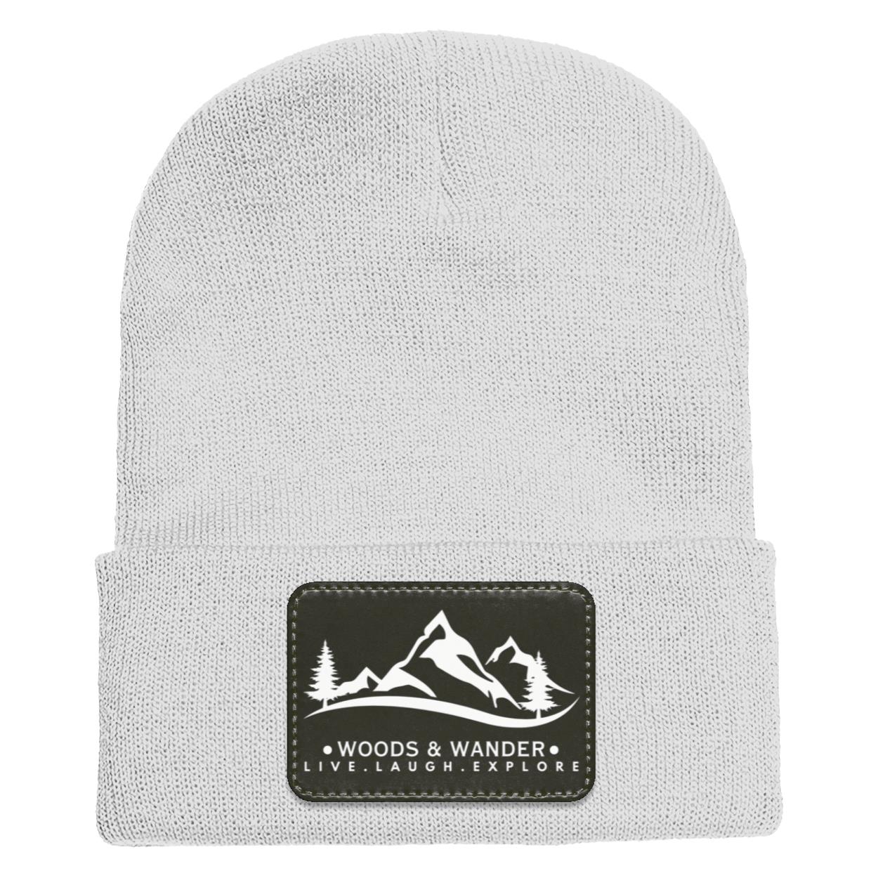 Black Logo Adult Cuffed Knit Beanie