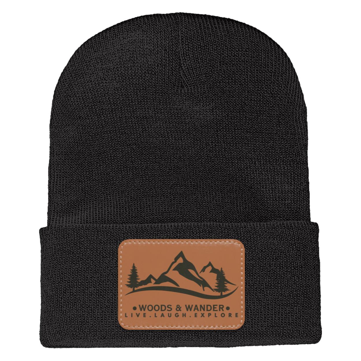 Brown Logo Adult Cuffed Knit Beanie