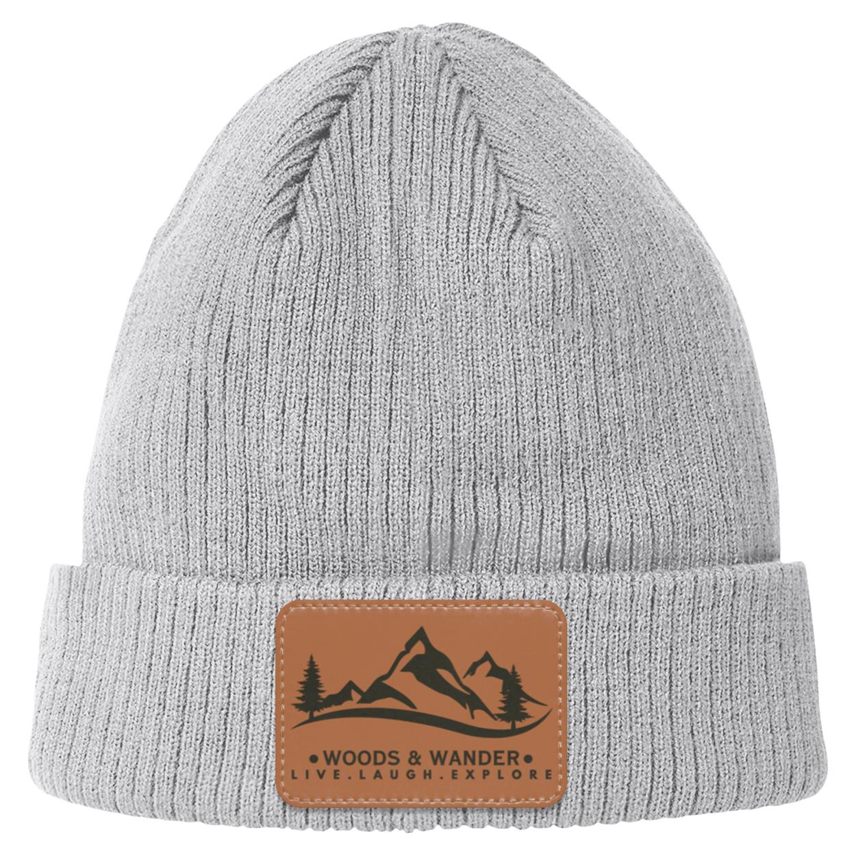 Brown Logo Champion Cuff Beanie